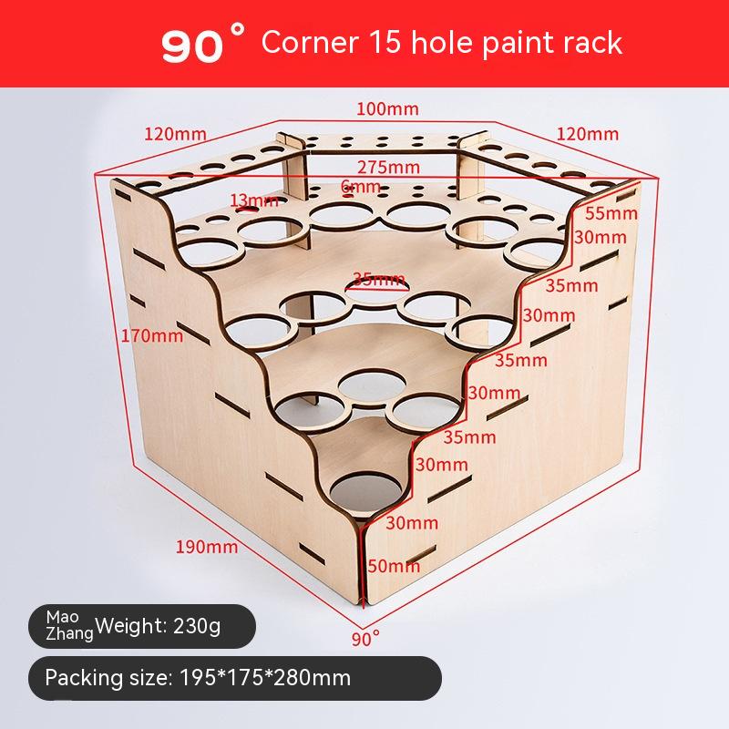 90 ° Angle 15 Holes Paint Rack