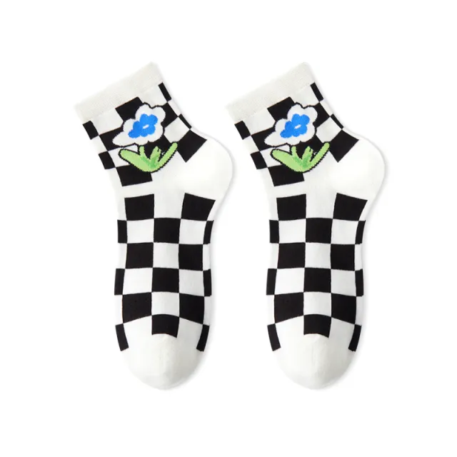 Women's Simple Short Branch Leaf Three dimensional Tulip Flower Cotton Socks Upwind Flowers - Shop at LoveMi