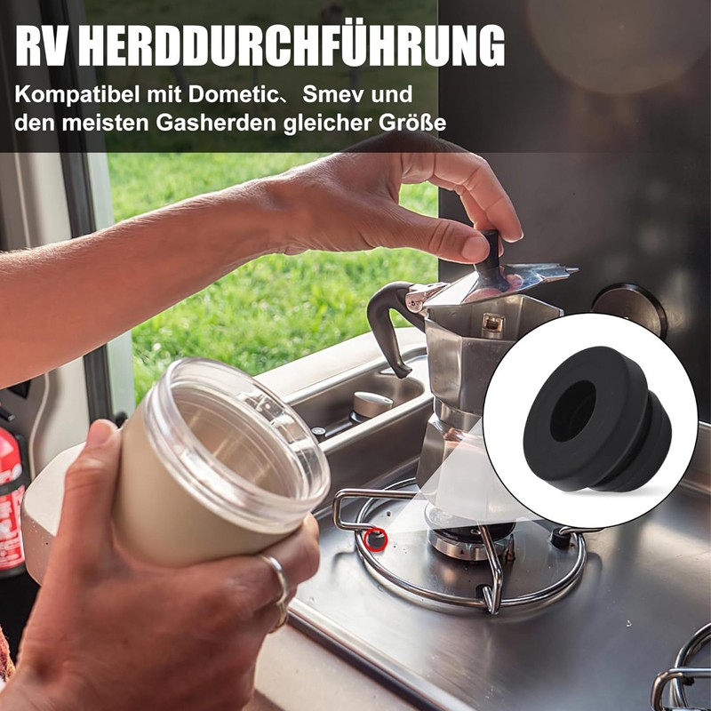 8X For Smev Dometic Grommet Sleeve Pan Hob Support Motorhome Caravan Camper NEW