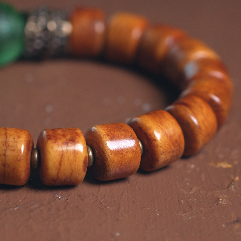 Retro Ethnic Style Smoked Beef Bone Bracelet