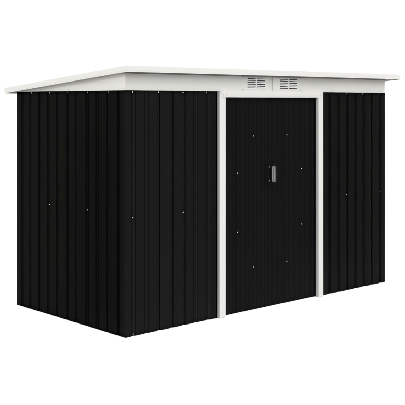 Metal Outdoor Storage Shed, Tool House With Double Lockable Doors For Backyard, Patio, Lawn, Garage, Dark Gray,Please Note The Dimensions And Weight In The Package Details Before Shipping.
