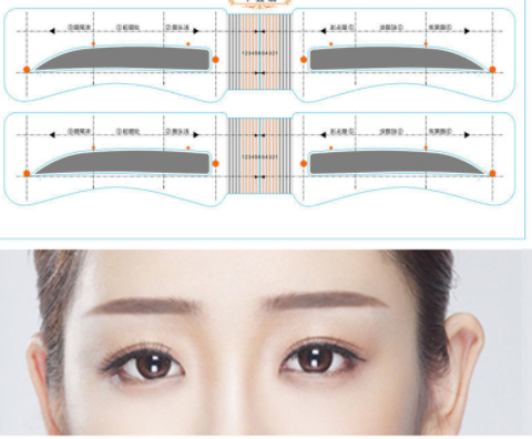 Straight eyebrows 24pairs