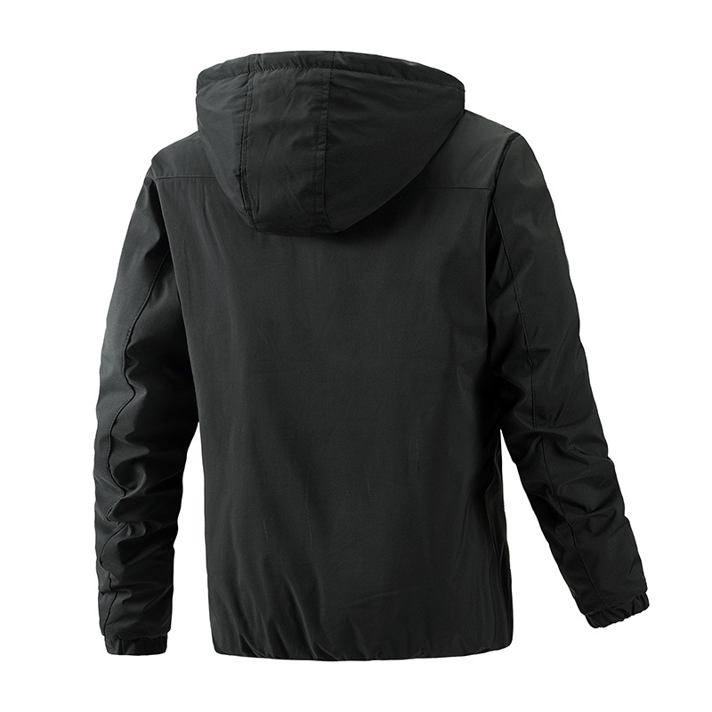 Men's Thin Cotton Reversible Jacket With Hood