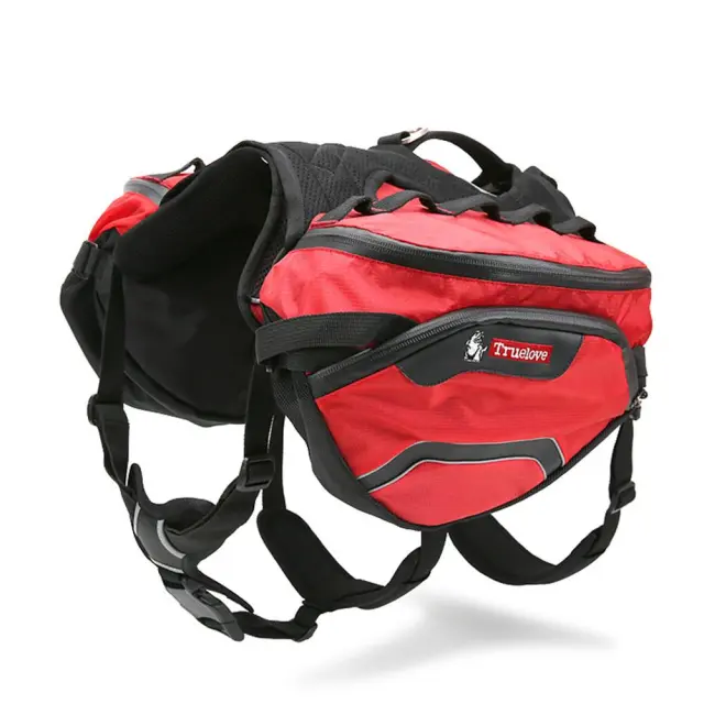 Outdoor Training Of Pet Dog Chest Back Backpack Red - Shop at LoveMi