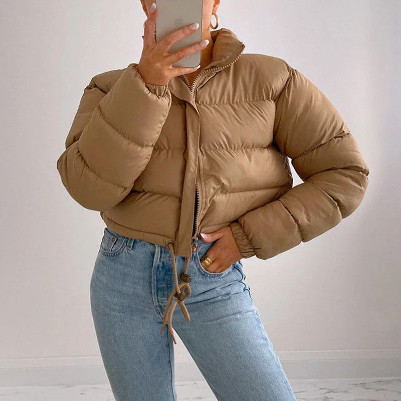Bread Jacket Down Cotton For Warmth - Khaki