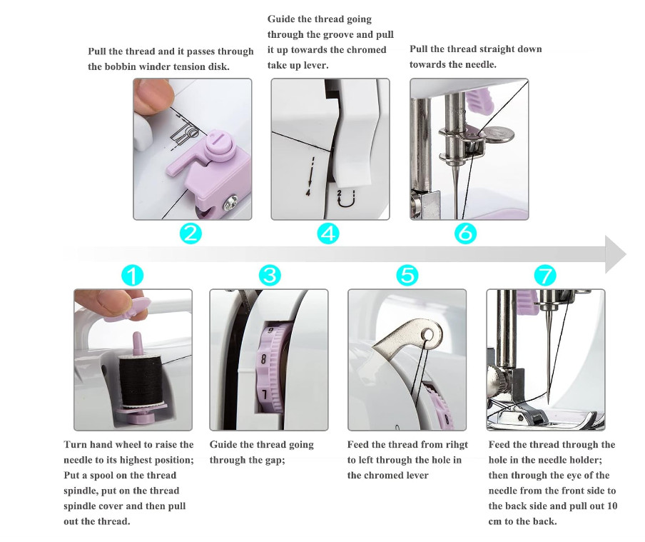 Portable Sewing Machine With 12 Stitches  Multifunctional For Beginners, Children, And Families — foto 11