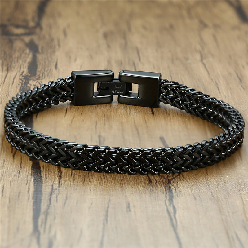 Stainless Steel Keel Chain Bracelet Steel Color Men's Jewelry