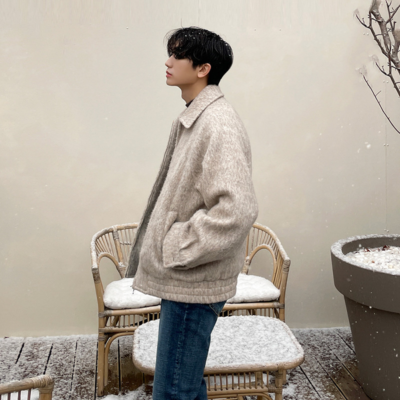 New Korean Version Of The Loose Trend Casual Plush Thickened Tweed Jacket