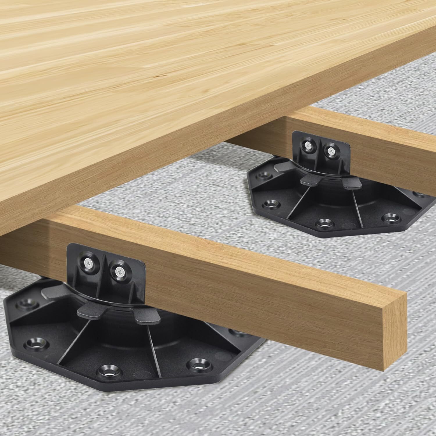 Pack Of 10 Adjustable Decking Pedestal Riser Foot Bearing Support 30mm-60mm