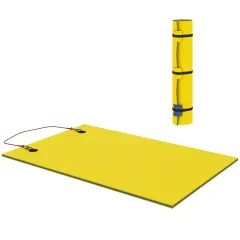 9 X 6 Lily Pad Water Mat For 2 Adults, Floating Water Pad For Lake, Pool, Ocean, Beach, And Boating, Yellow - Yellow - View 1