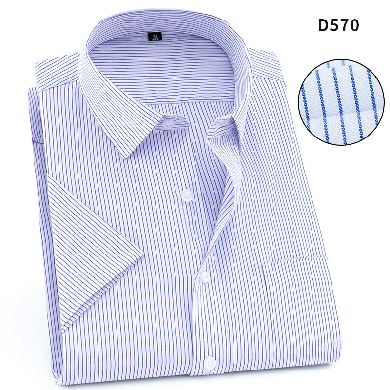 Summer Men's Workwear Solid Color Short-sleeved Shirt