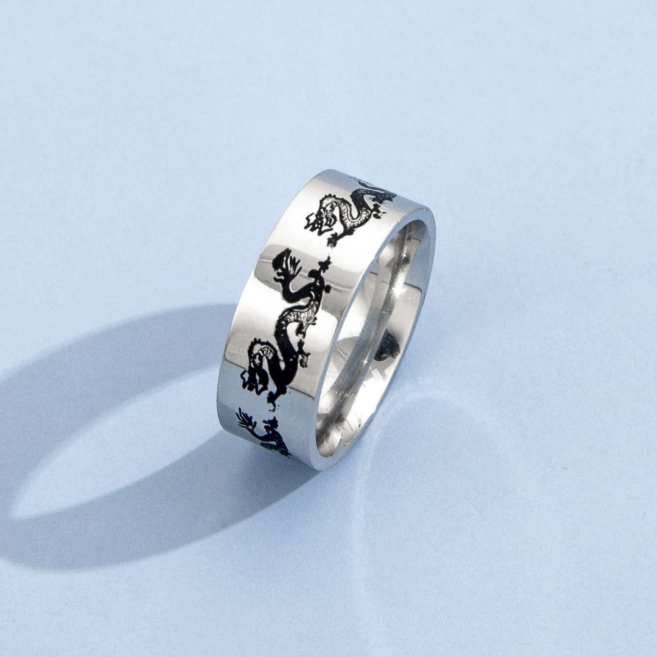 Stainless Steel Ring Punk Rock Personality Flame