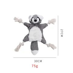 Fox Dog Toy With Squeaker Stuffless Dog Toy Crinkle Hunting Dog Toy Plush Durable Dog Squeaky Toys Cotton Rope Dog Toy Throughout The Body Cute Dog... - View 1