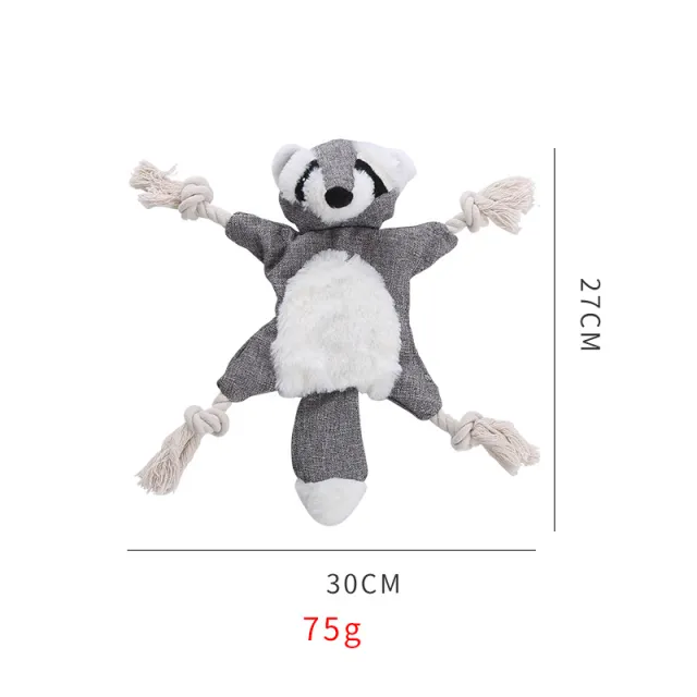 Fox Dog Toy With Squeaker Stuffless Dog Toy Crinkle Hunting Dog Toy Plush Durable Dog Squeaky Toys Cotton Rope Dog Toy Throughout The Body Cute Dog... Gray - Shop at LoveMi