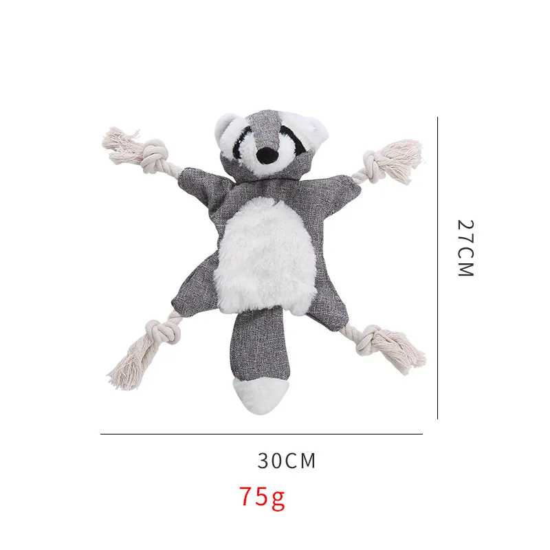 Fox Dog Toy With Squeaker Stuffless Dog Toy Crinkle Hunting Dog Toy Plush Durable Dog Squeaky Toys Cotton Rope Dog Toy Throughout The Body Cute Dog...