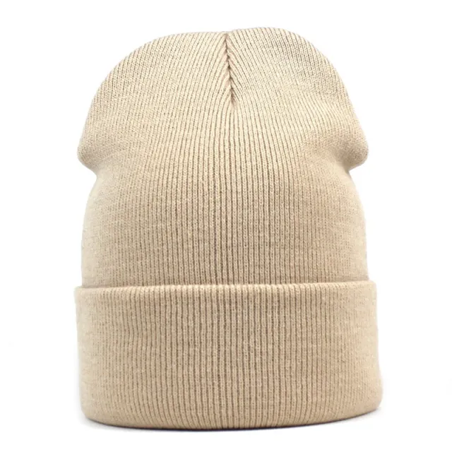 Ladies Winter Warm And Cold Woolen Cap Beige - Shop at LoveMi