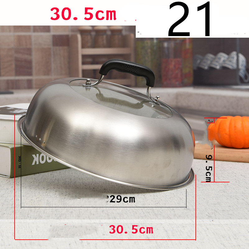 Title 35, Stainless Steel Heightened Round Household Wok ...