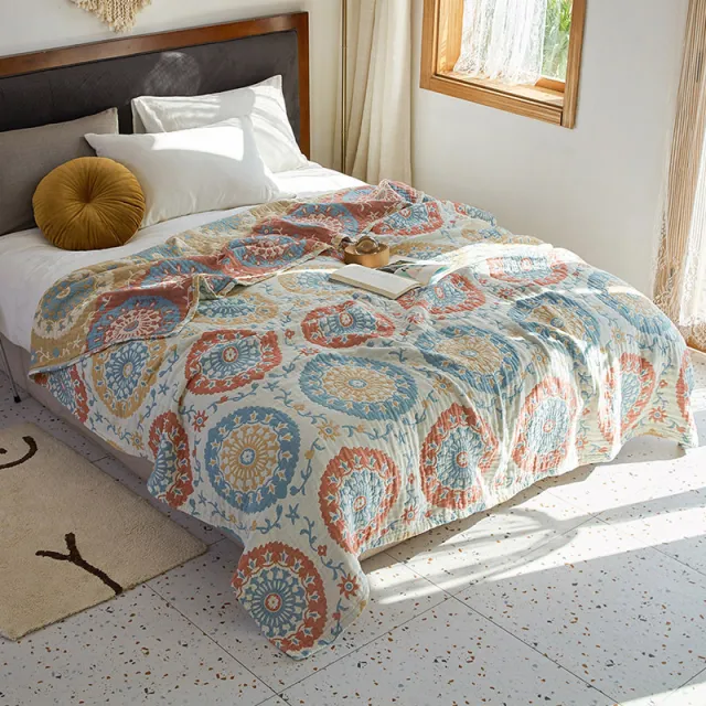 Bohemian Cotton Four Seasons Sofa Cover Blanket Beige - Shop at LoveMi