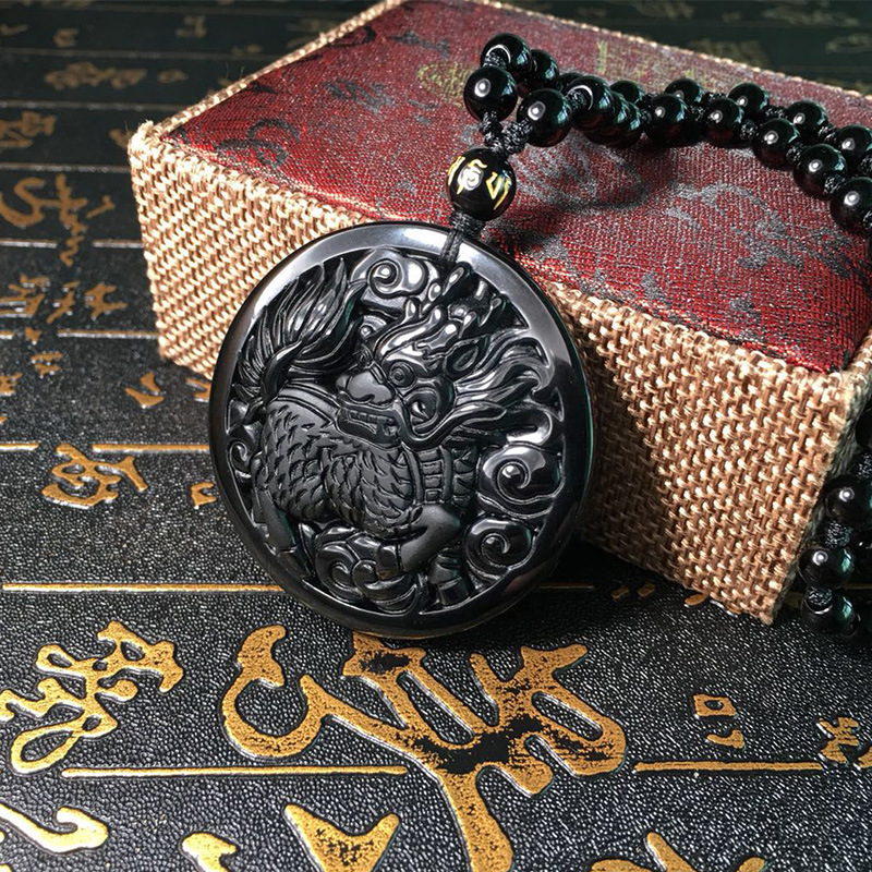 Jewelry Natural Obsidian Necklace