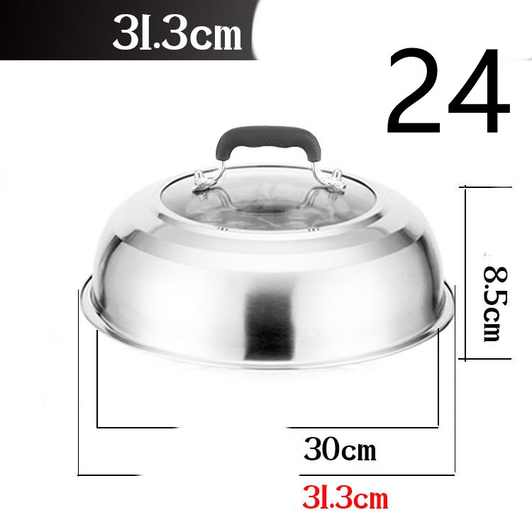 Title 18, Stainless Steel Heightened Round Household Wok ...