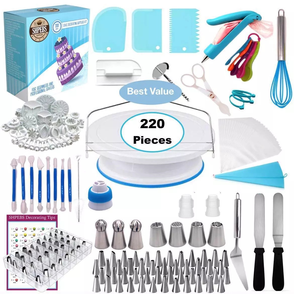 Title 4, The 220-piece cake turntable set