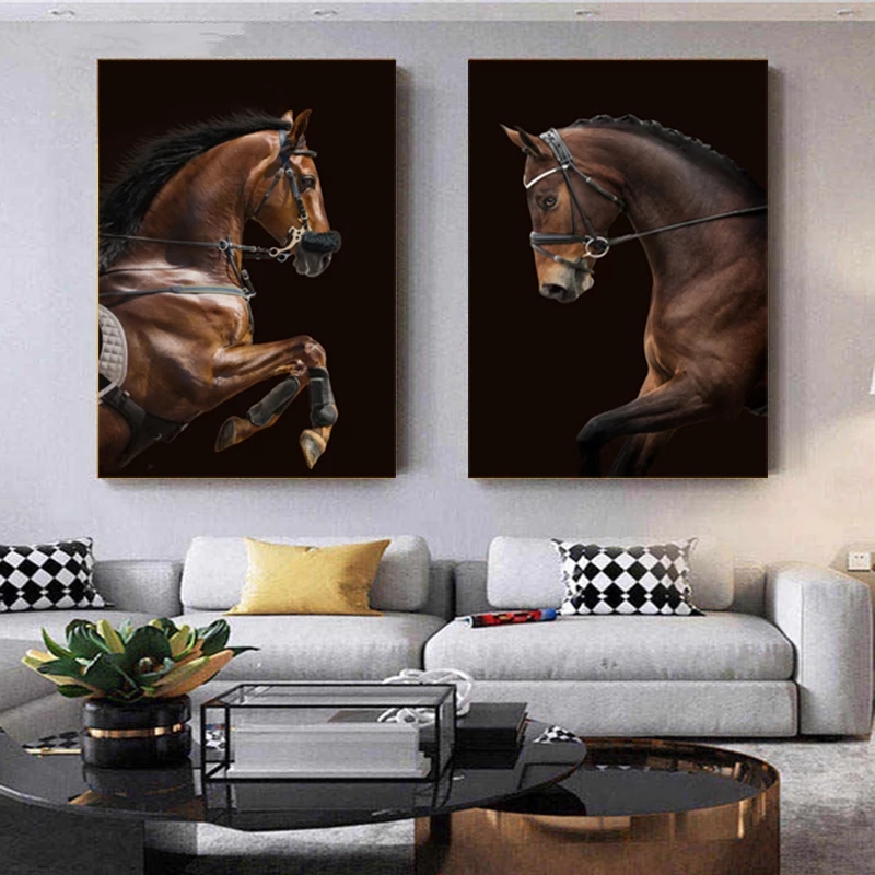 Canvas Picture Living Room Modern Home Decor Animal Poster - Image 3