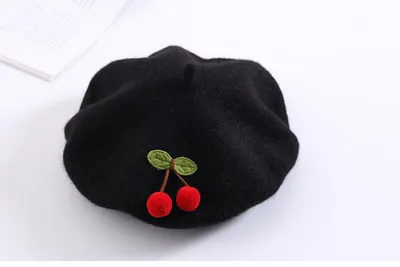 Painter's Hat Baby Autumn And Winter Woolen Fashion Black - Shop at LoveMi