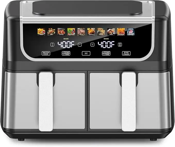 Double-basket Air Fryer, With A 9.5-liter Large