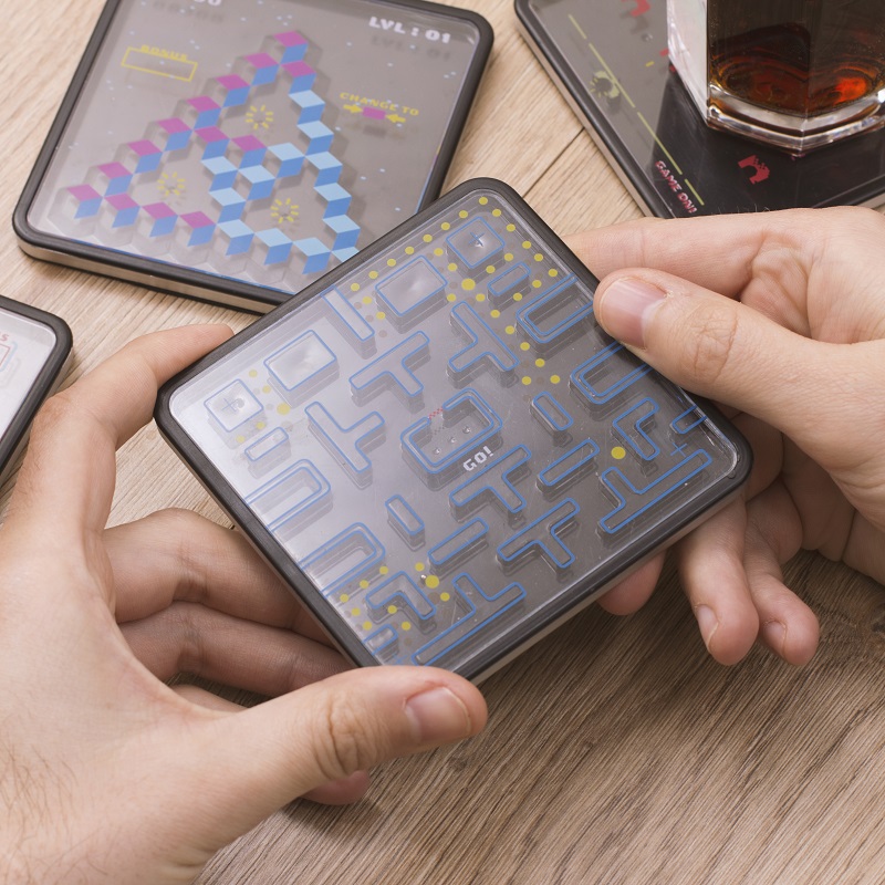 Party Game Maze Coaster (Black-4PCS)