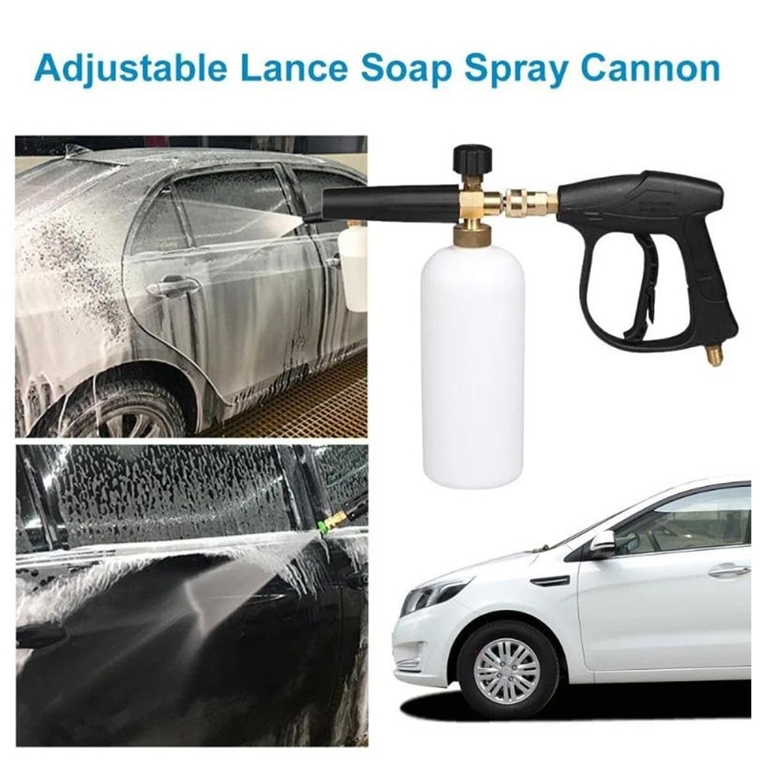Quick Release Snow Foam Lance Pressure Washer Gun Soap Cannon Bottle 1L — image 5
