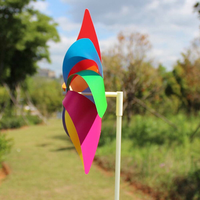5X Kid Colorful Wind Spinner Pinwheel Windmill Garden Yard Patio Lawn Decor UK. — image 2