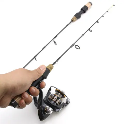 Double Tip Ice Fishing Winter Spinning Wheel Tackle Set