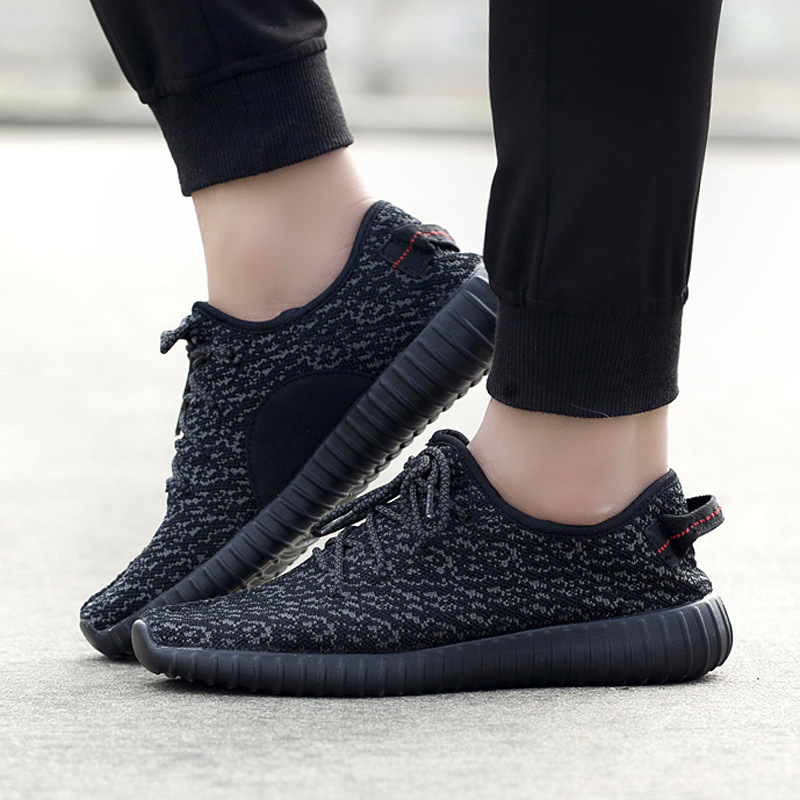 Title 2, Couple casual shoes student flying knit running...