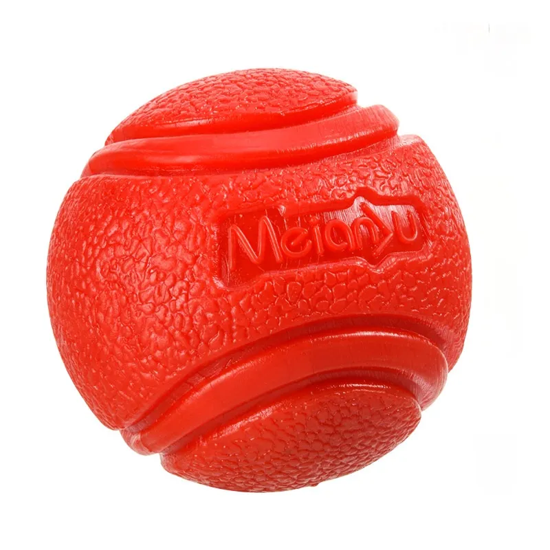 Pet Dog Bouncy Ball, Bite-resistant Solid Ball, Rubber Bite - Red