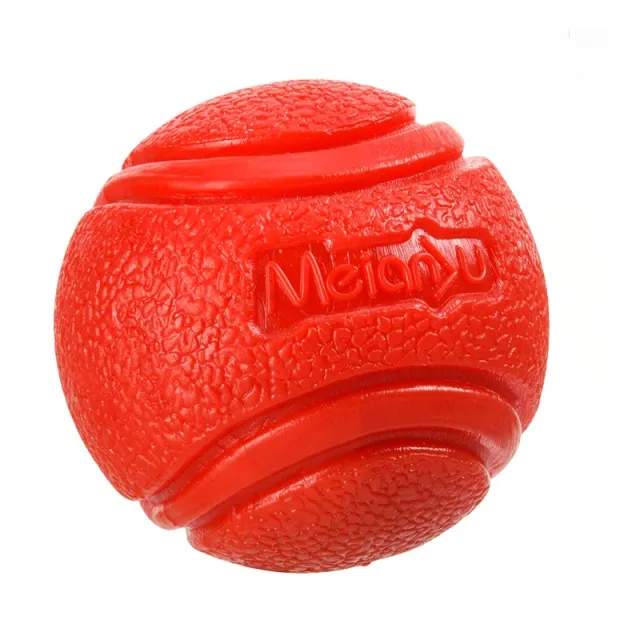 Pet Dog Bouncy Ball, Bite resistant Solid Ball, Rubber Bite Red - Shop at LoveMi