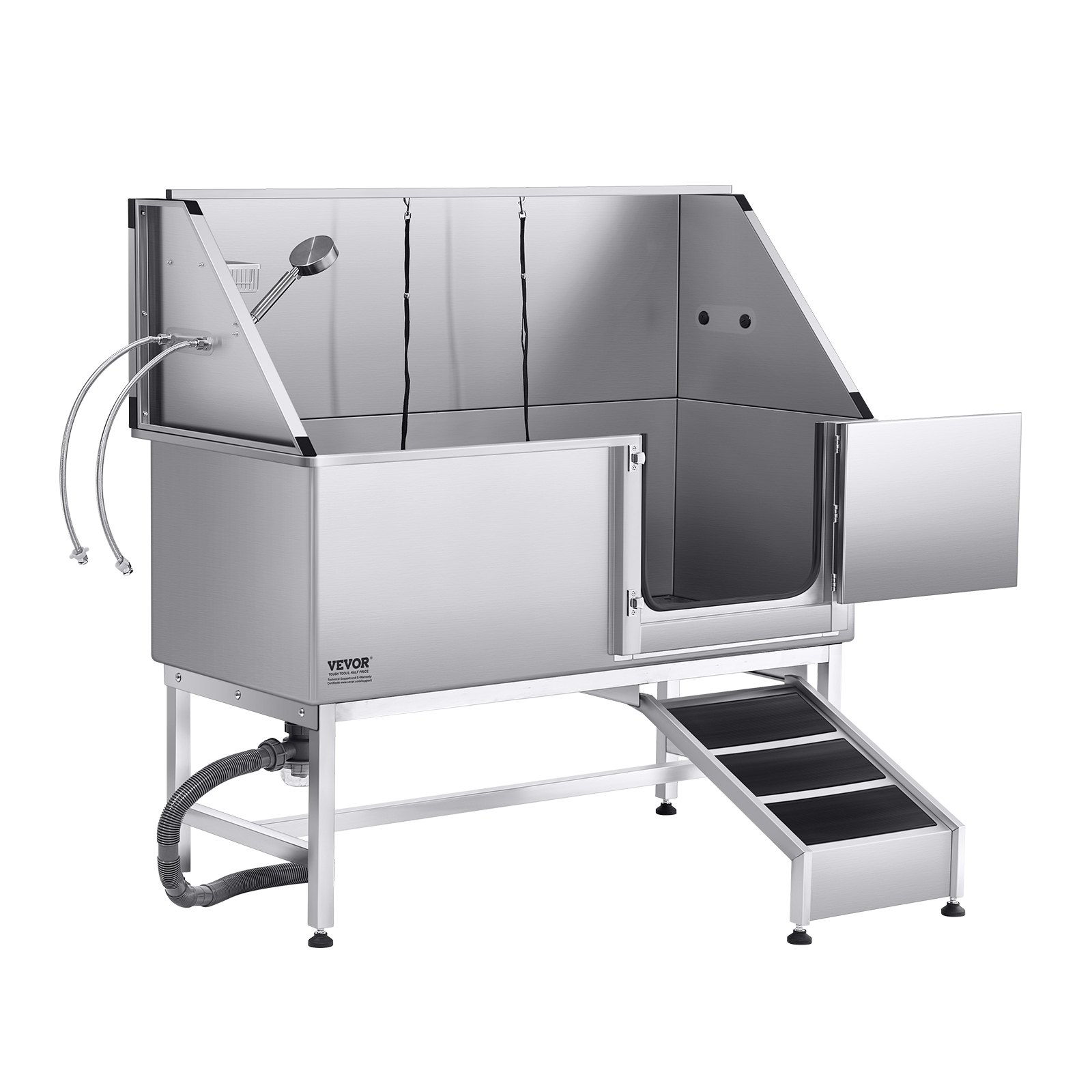 Stainless Steel Dog Grooming Bath Tub with Ramp - Image 2 of 2