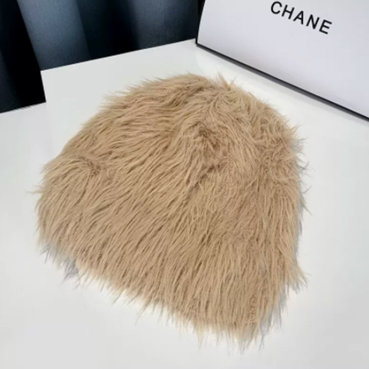 Korean Version Soft Waxy Long Wool Baotou Knitted Hat Khaki - Shop at LoveMi