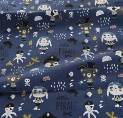 Cotton Cartoon Knitted Fabric Sanding Baby Fabric - Captain Jack - View 1