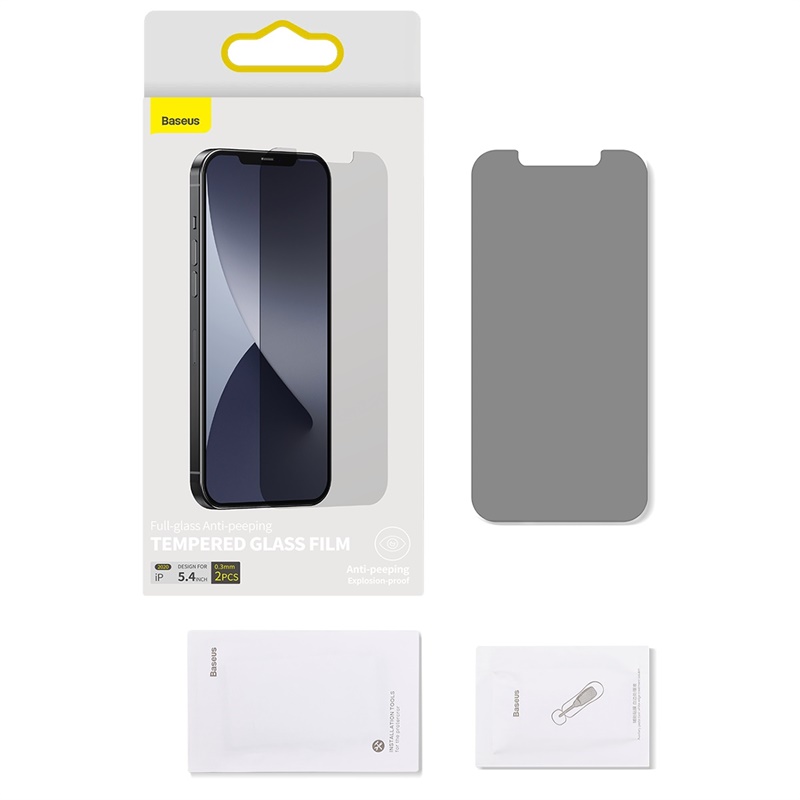 0.3mm Full Glass Privacy Tempered Film For IP 5.4 Inch Two Pieces — foto 7