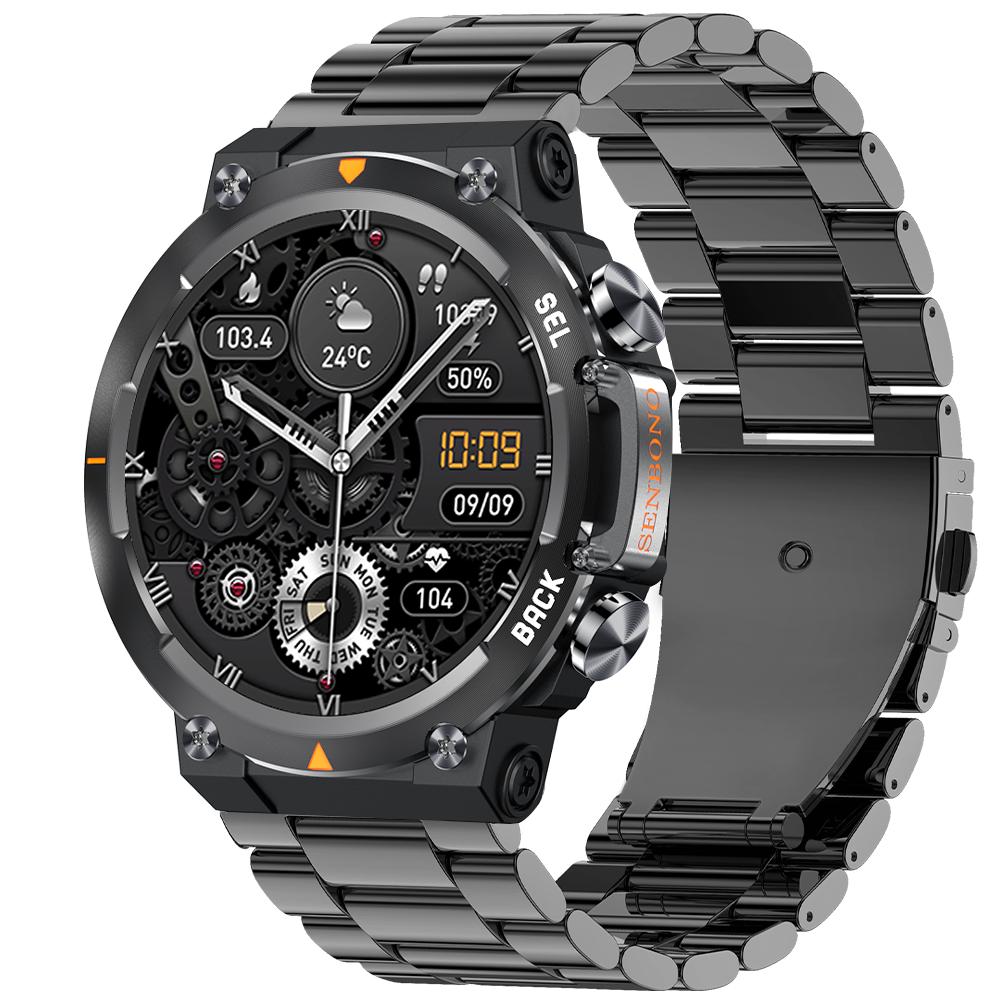 Senbono MAX18 Men’s Arma Oled 1.43-inch HD Large Screen Smart Watch