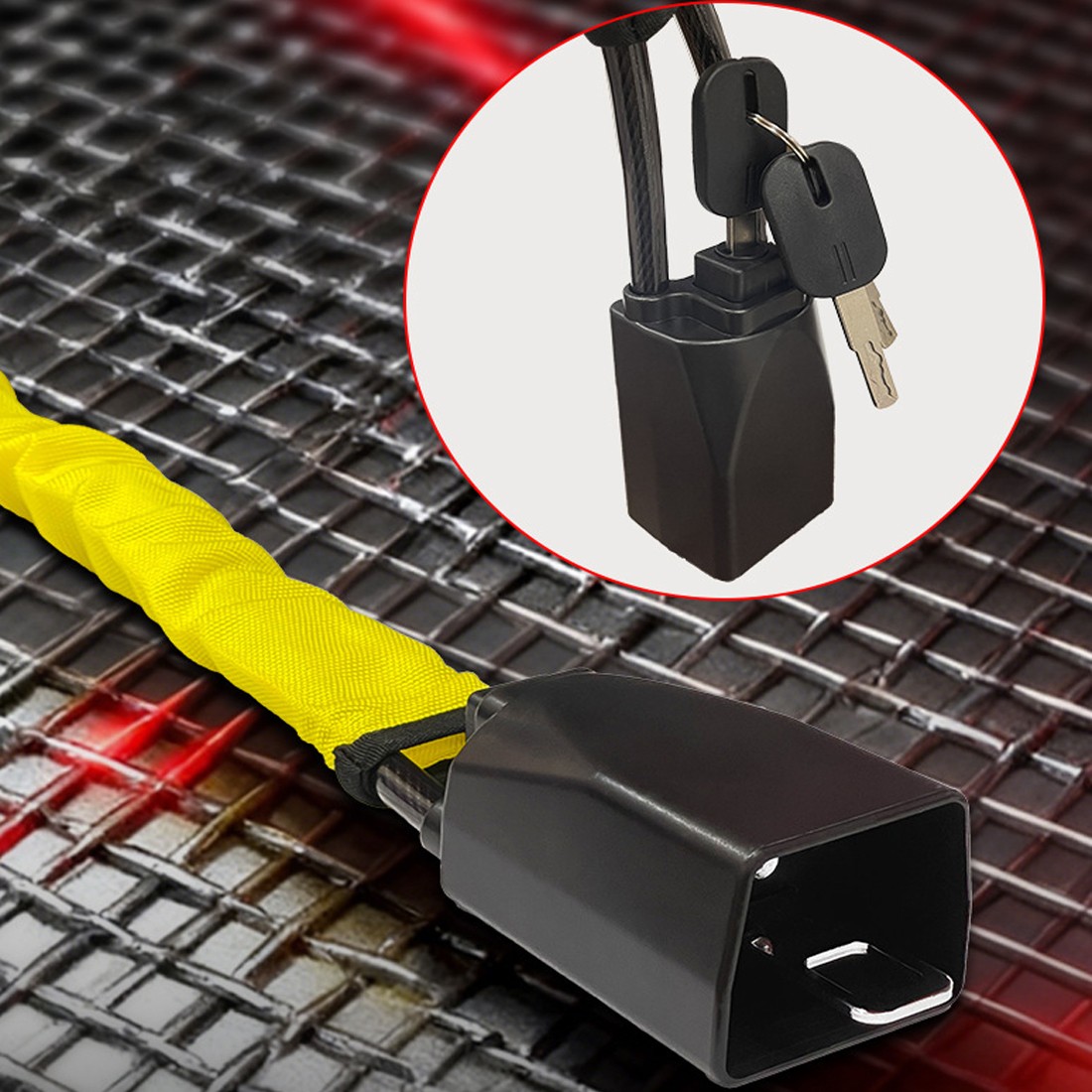 Steering Wheel Lock Anti-Theft Car Security Device Heavy Duty Seat Belt Lock