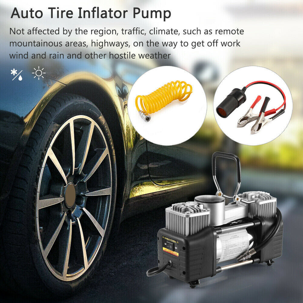 150PSI HEAVY DUTY PORTABLE 12V ELECTRIC CAR TYRE INFLATOR AIR COMPRESSOR PUMP — image 5