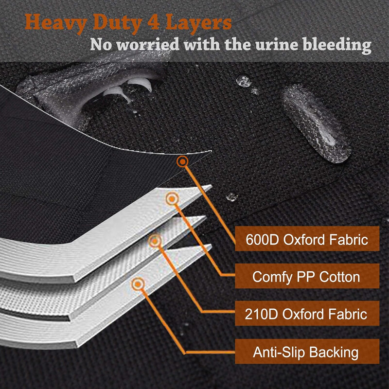 Waterproof Rear Dog Car Seat Cover Back Seat Protector For Dogs Black