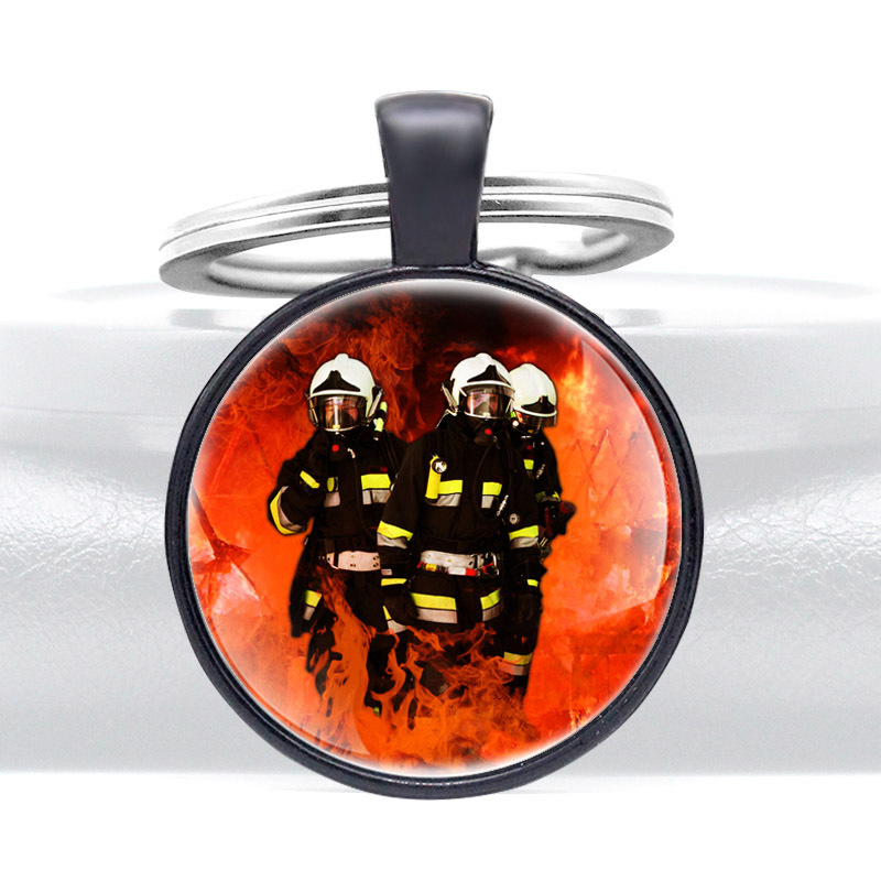 New Firefighter Emergency Rescue Pendant Keychain