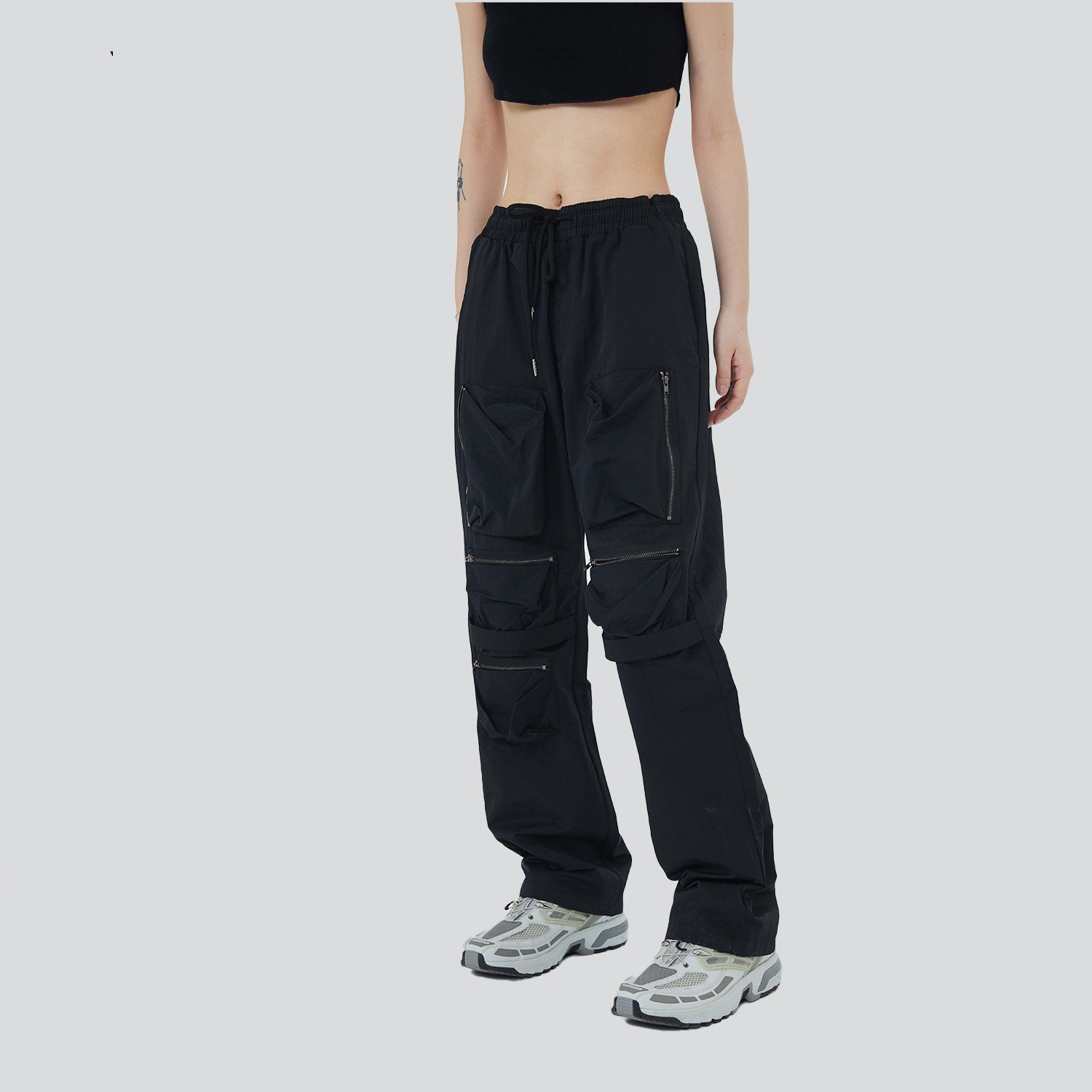 Street Retro Outdoor Casual Multi Pocket Loose Pants