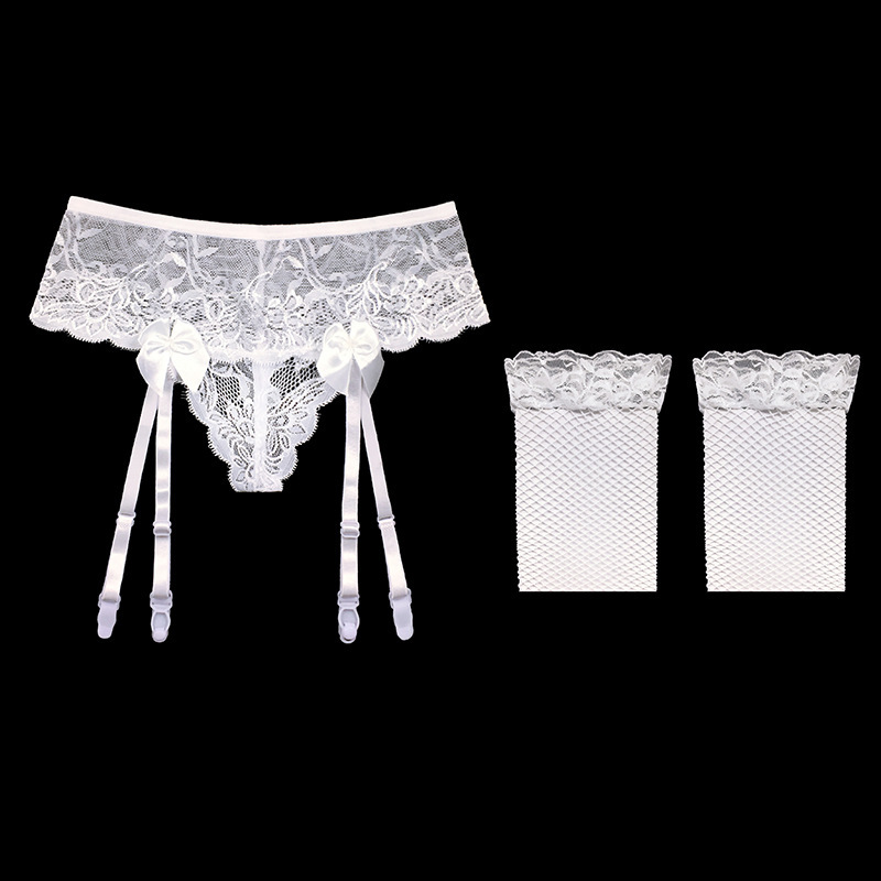 Title 5, Lace perspective long garter socks, elegant and...