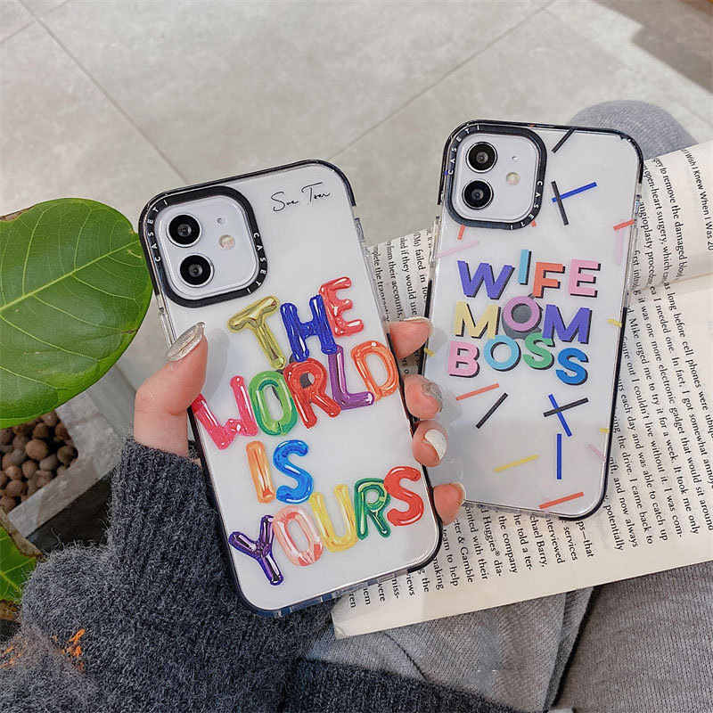 Funda creativa letras graffiti color para celular