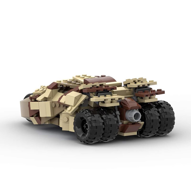 Assembled Model MOC Building Block Set Tumbler Batmobile