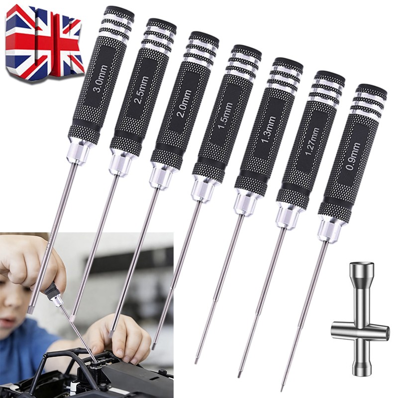 7x Professional RC Car Hex Screwdriver Screw Driver Repair