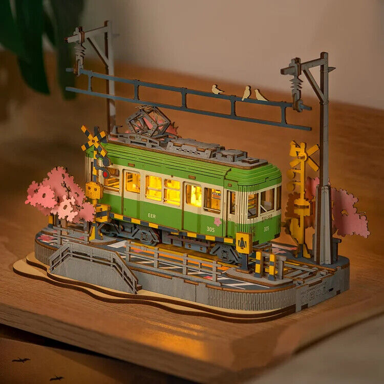 Sakura Journey 3D Puzzle Model Teens Gift - Kamakurakokomae station in front of Kamakura High School, the sakura train beckons you to a thrilling journey with your loved one. Be a tourist for a day as you leisurely roam the seaside where the windows are w